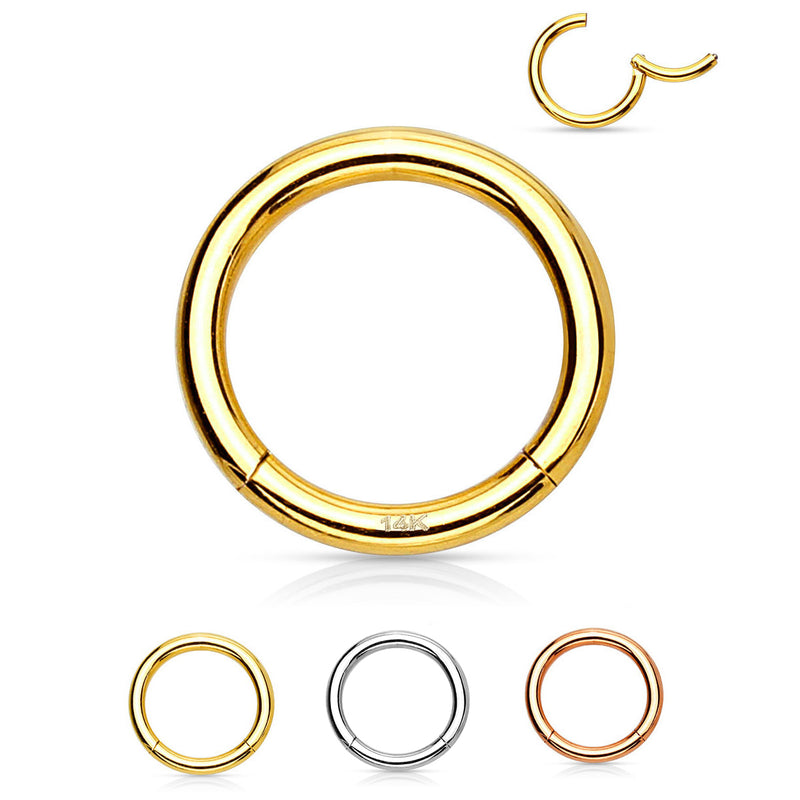 14K Gold Seamless Cliker Ring 2